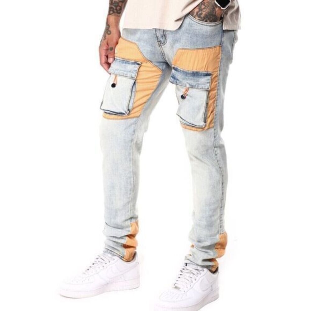 NWT New Runaway Los Angeles, RNWY, The Chapo Cargos Jeans Sz 28 - Picture 3 of 4
